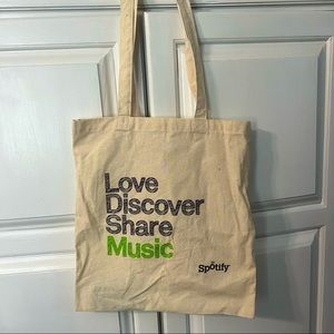 NWOT Spotify Reusable Canvas Tote
